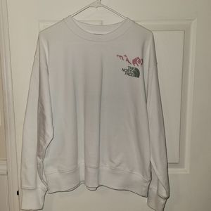White North Face Crew Neck Sweater